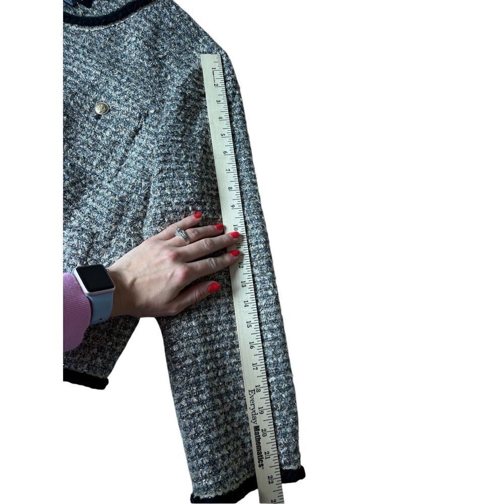 J. Crew Collection Louisa lady jacket Blazer size 16 tinsel tweed Wool Blend Me - Picture 10 of 15